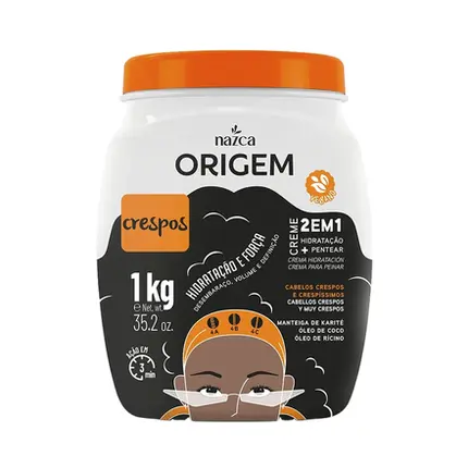 Creme De Tratamento Hidratante Origem 2 em 1 Crespos 1kg