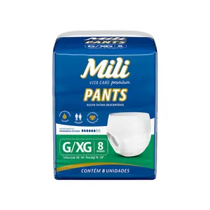 Roupa Íntima Mili Vita Care G/XG com 8 Unidades