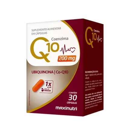 Coenzima Q10 200mg Maxinutri 30 Cápsulas