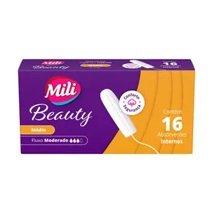 Absorvente Interno Mili Beauty Médio com 16 Unidades