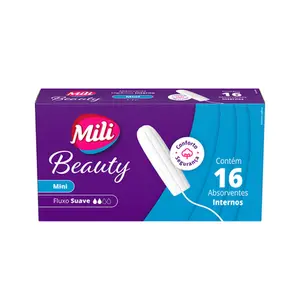 Absorvente Interno Mili Beauty Mini com 16 Unidades