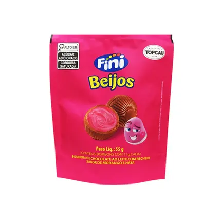 Bombom Recheado Fini Beijo Morango 55g
