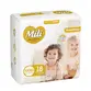 Fralda Mili Love & Care Grandinhos XXXG com 18 Unidades