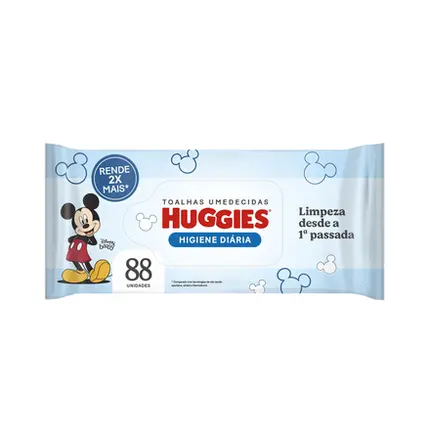 Lenço Umedecido Huggies Tripla Proteção Com 88 Unidades