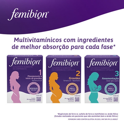 Multivitamínico Femibion 3 Para Amamentação Com 28 Comprimidos E 28 ...