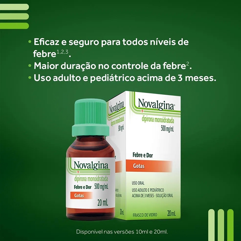 Novalgina 500mg/ml Gotas Com 20ml - Farmácias Unipreço