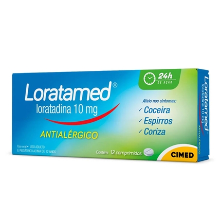 Loratamed 10mg Cimed 12 Comprimidos - Promoção nas Farmácias Unipreço