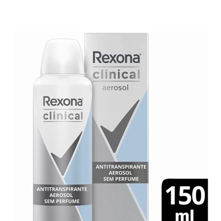 DESODORANTE AEROSOL REXONA CLINICAL COM 150ML SEM PERFUME